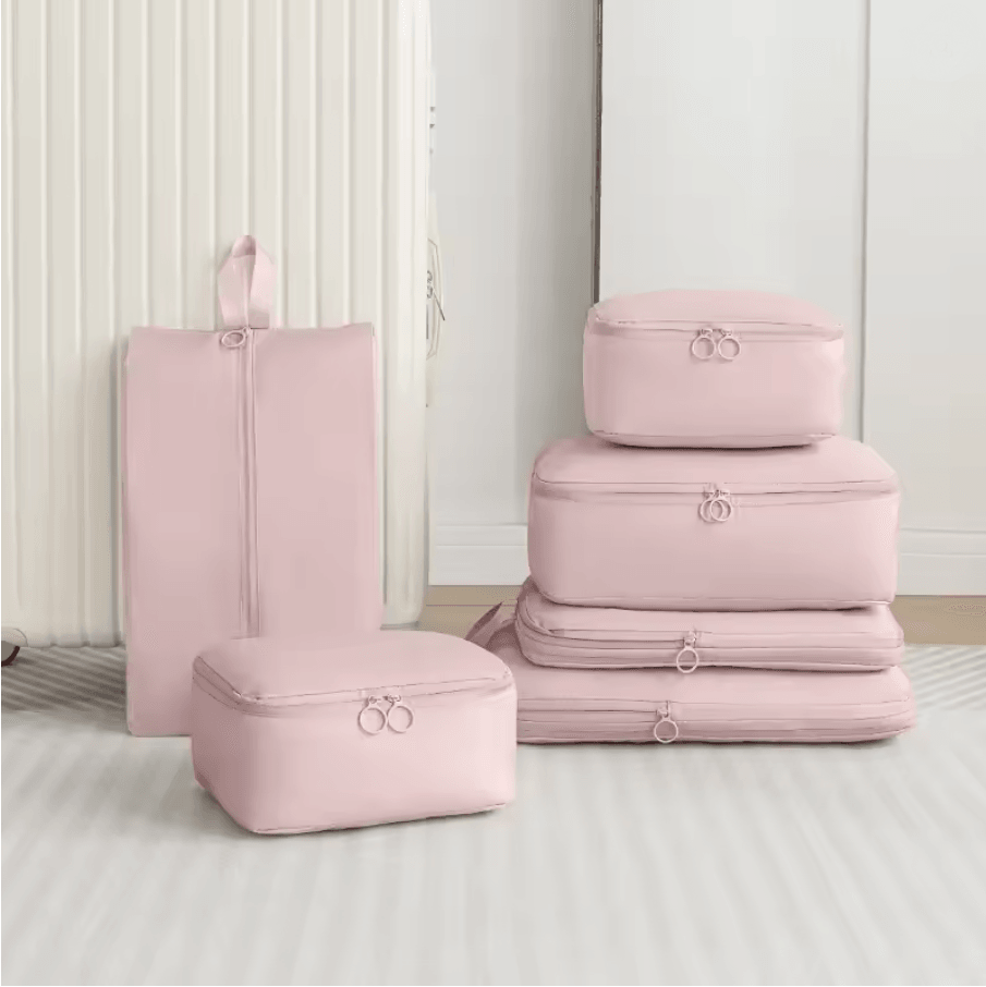 TravelEase 6-Piece Packing Cube Set Large Capacity Luggage Organizer