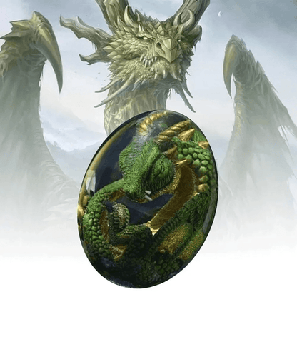 Mystic Dragon Egg Resin Statue Transparent Crystal Fantasy Ornament 4