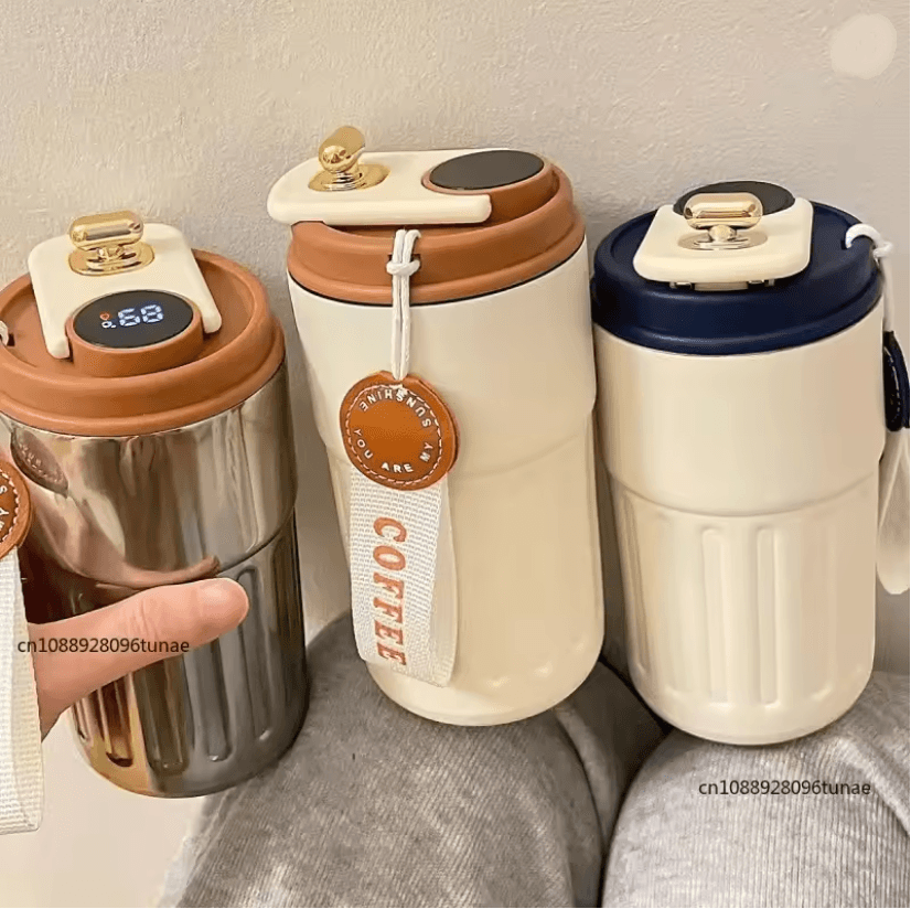 ThermoSense Digital Temperature Display Thermal Mug Smart Stainless Steel Bottle