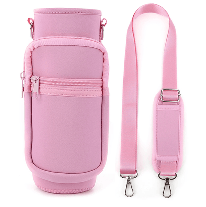 HydraGo Portable Water Bottle Carrier Bag Neoprene Sports Bottle Holder With Strap And Phone Pocket 6
