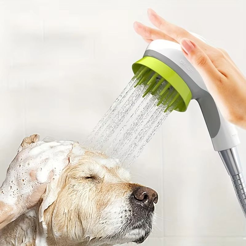 Pet Bathing Spray Shower Head With Massage Glove  2in1 Dog Grooming  Bathing Tool 1