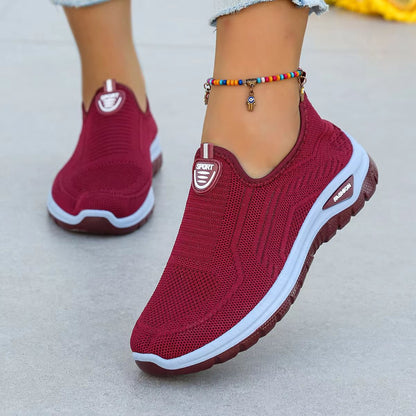 Womens SlipOn Sneakers  Breathable Flying Woven Lightweight Casual Shoes For Everyday Comfort 8