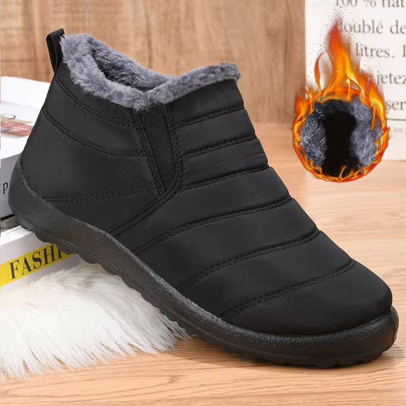 Men's Winter Snow Boots – Waterproof Fur-Lined Hiking Ankle Boots for Outdoor Work and Cold Weather