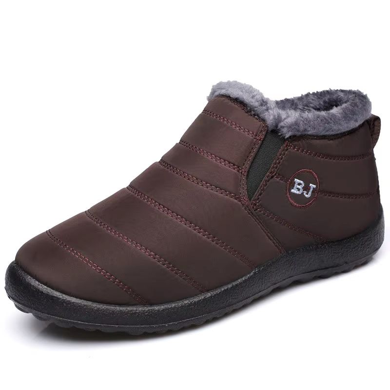 Mens Winter Snow Boots  Waterproof FurLined Hiking Ankle Boots For Outdoor Work And Cold Weather 9