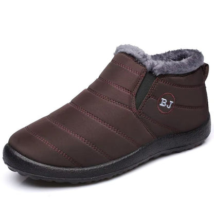 Mens Winter Snow Boots  Waterproof FurLined Hiking Ankle Boots For Outdoor Work And Cold Weather 9