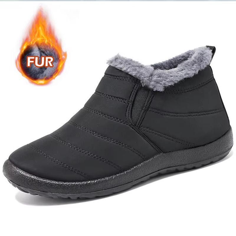 Mens Winter Snow Boots  Waterproof FurLined Hiking Ankle Boots For Outdoor Work And Cold Weather 4