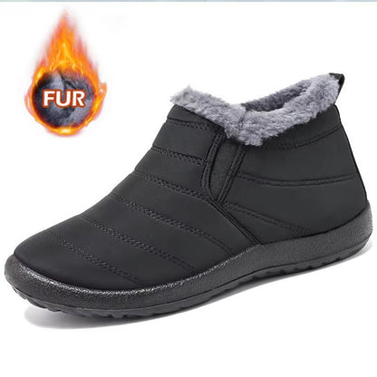 Mens Winter Snow Boots  Waterproof FurLined Hiking Ankle Boots For Outdoor Work And Cold Weather 4
