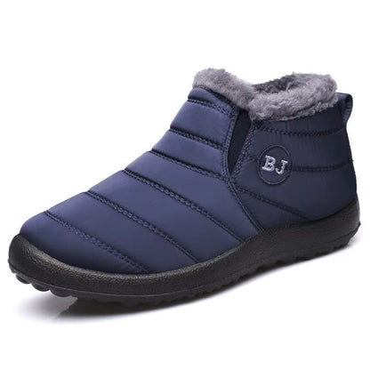 Mens Winter Snow Boots  Waterproof FurLined Hiking Ankle Boots For Outdoor Work And Cold Weather 8