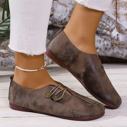 Womens Leather Loafers  Soft NonSlip Flat Shoes For Comfortable Walking And Everyday Fashion 1