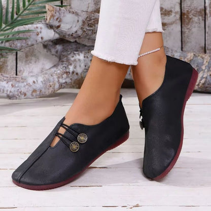 Womens Leather Loafers  Soft NonSlip Flat Shoes For Comfortable Walking And Everyday Fashion 3