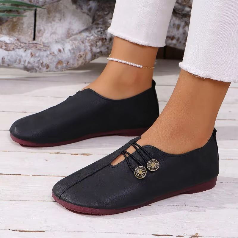 Womens Leather Loafers  Soft NonSlip Flat Shoes For Comfortable Walking And Everyday Fashion 5
