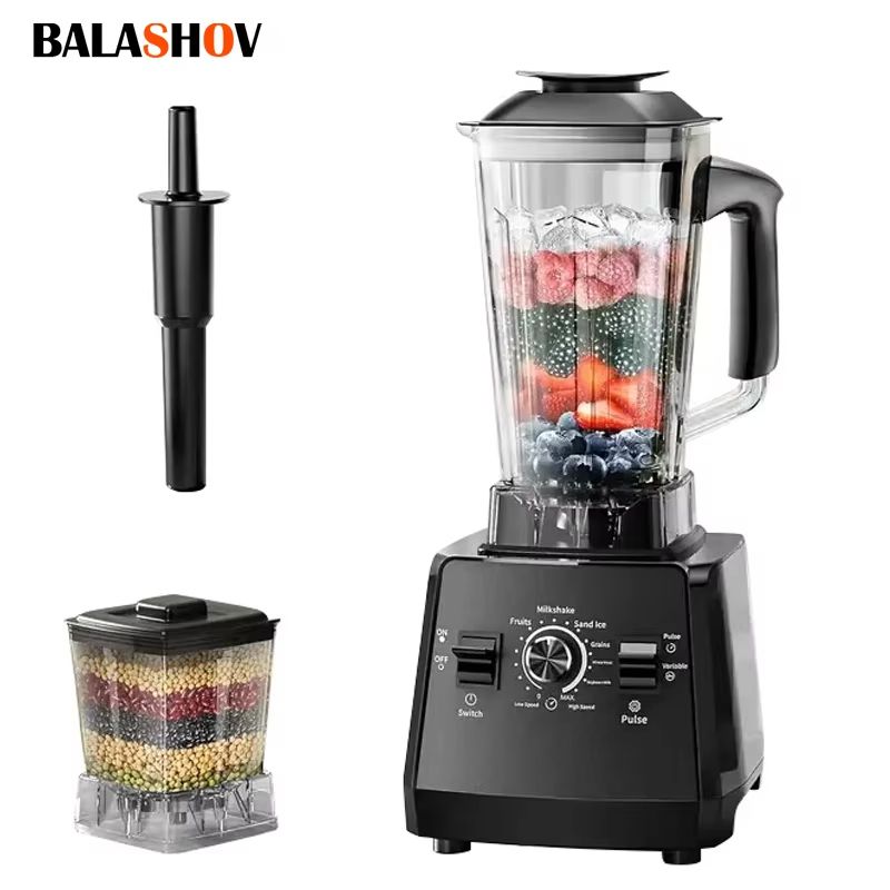500W Professional Commercial Blender – Heavy Duty High-Power Food Processor for Smoothies, Ice, and Kitchen Use