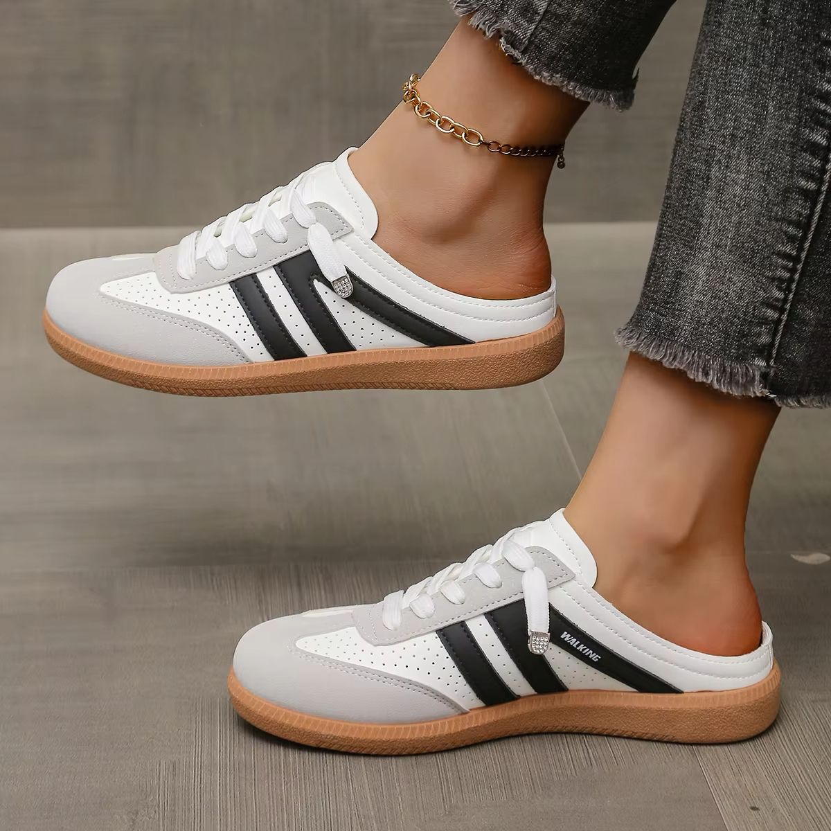 Womens Retro SlipOn Mule Sandals  Lightweight Backless Flat Shoes With Soft Bottom Comfort 1