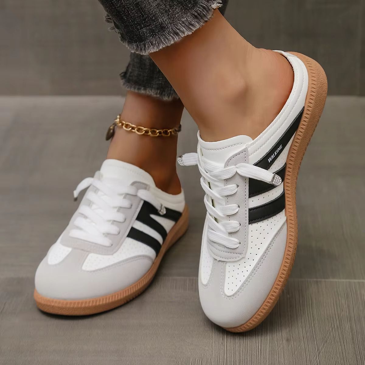 Womens Retro SlipOn Mule Sandals  Lightweight Backless Flat Shoes With Soft Bottom Comfort 6
