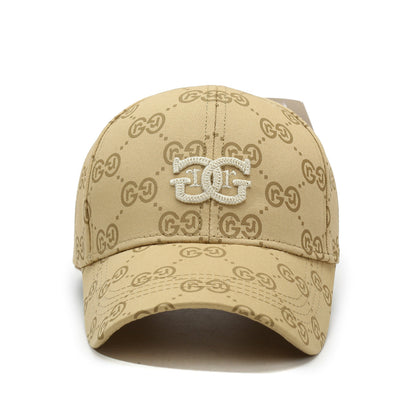 Spring and Summer Korean Version of Baseball Cap, New Old Flower Hat Women Full of Letters, Ins Trendy Cap Men Style