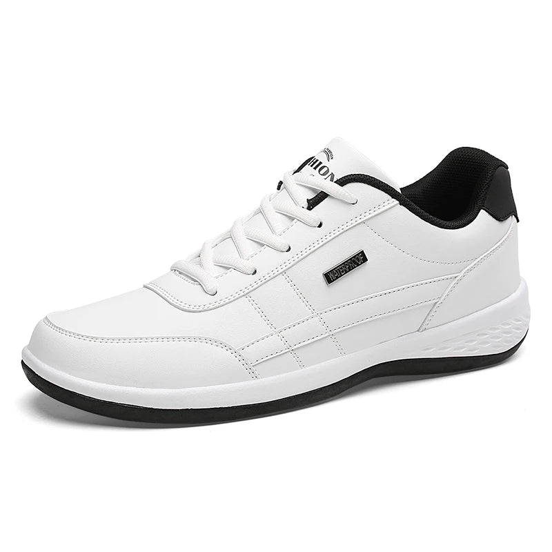 Waterproof Leather Sneakers For Men Casual Comfortable LaceUp Footwear Vulcanized Mens Shoe Masculi 6