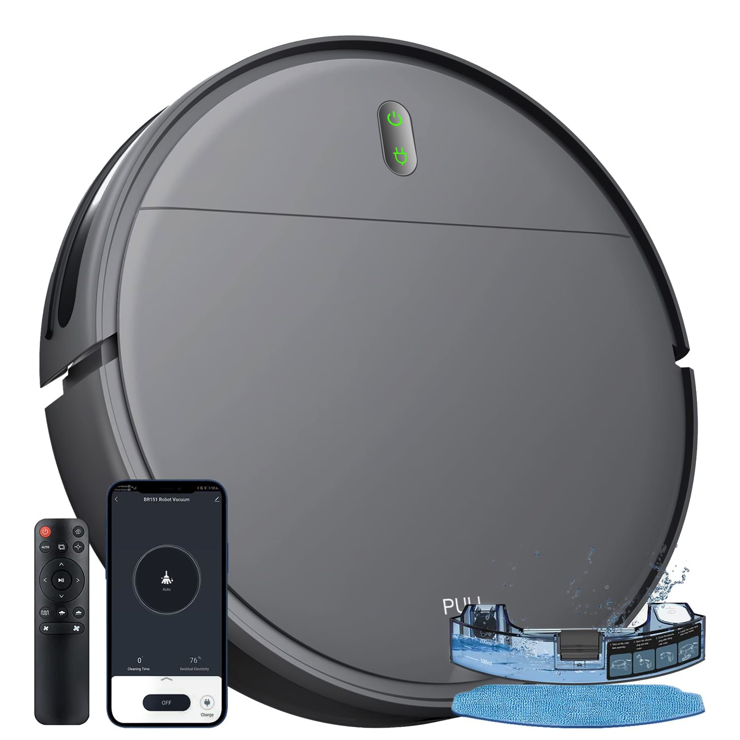 Robot Vacuum Cleaner 6000Pa Power With App Control Auto Charging Water Tank Wet Mopping Electric Sw 5