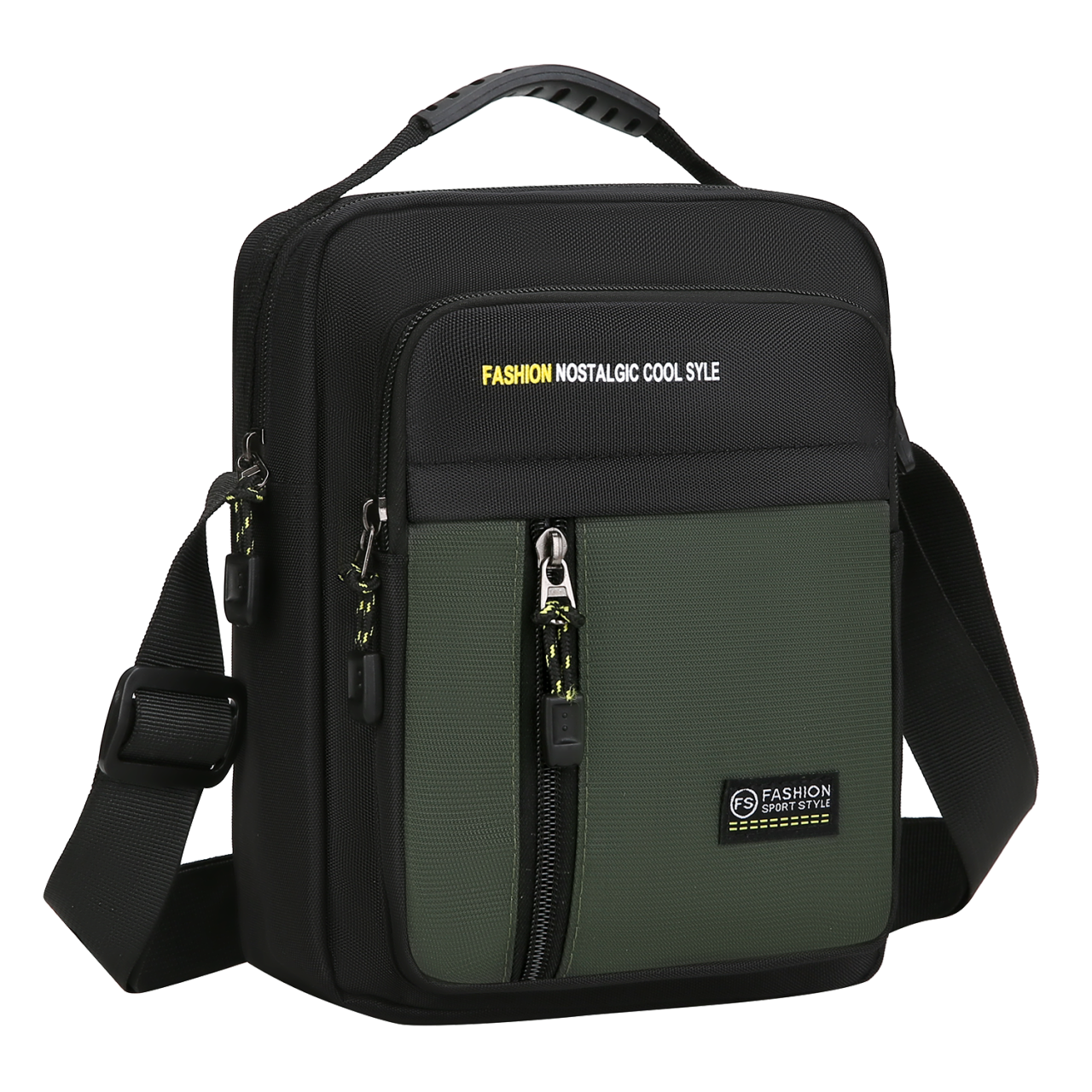 Stylish Mens Crossbody Bag Large Capacity Single Shoulder Bag MultiPocket Business  Travel Storage  1