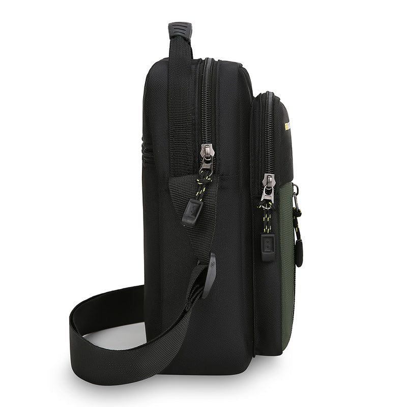 Stylish Mens Crossbody Bag Large Capacity Single Shoulder Bag MultiPocket Business  Travel Storage  2