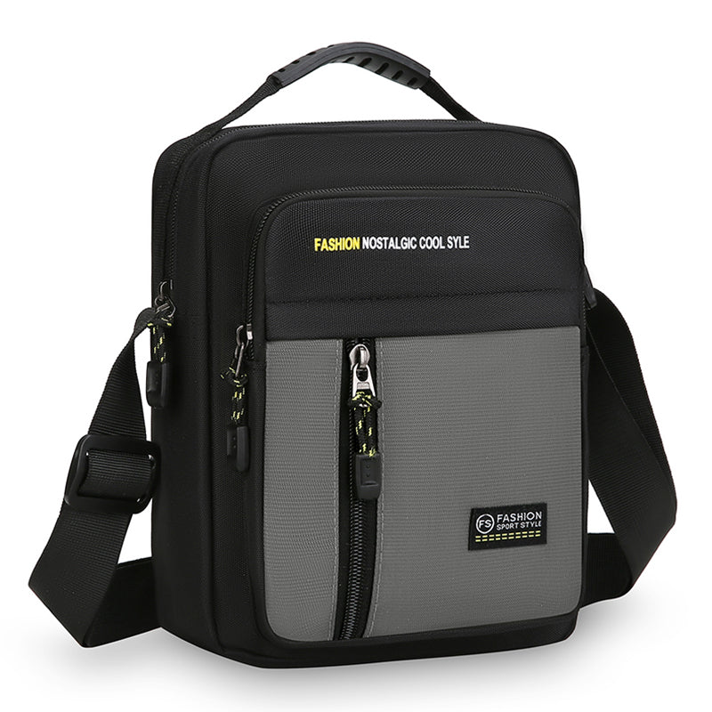 Stylish Mens Crossbody Bag Large Capacity Single Shoulder Bag MultiPocket Business  Travel Storage  8