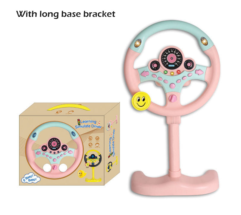 Kids Steering Wheel Toy With Light  Sound Electric Simulation Toy For Infants Early Learning Stroll 3