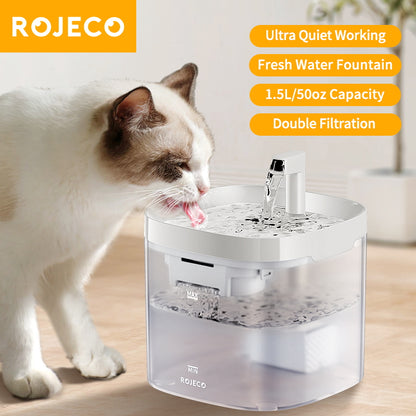 Pet Water Dispenser For Cats Dog Drinking Purifier Smart Cat Water Fountain Automatic, Fountain with Recirculate Filters