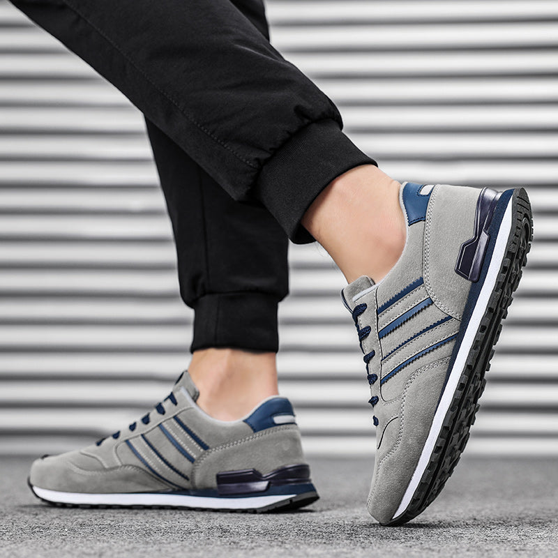 Artificial Leather Mens Casual Shoes Lightweight Spring Sneakers  Breathable LaceUp Flats For Outdo 2