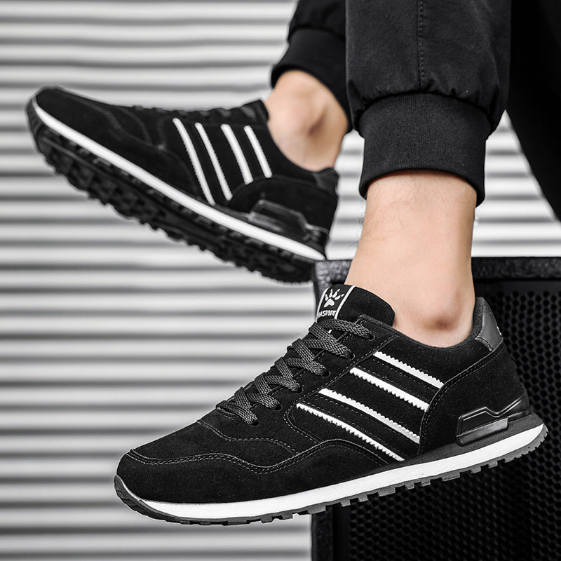 Artificial Leather Mens Casual Shoes Lightweight Spring Sneakers  Breathable LaceUp Flats For Outdo 3
