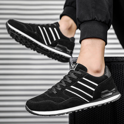 Artificial Leather Mens Casual Shoes Lightweight Spring Sneakers  Breathable LaceUp Flats For Outdo 3