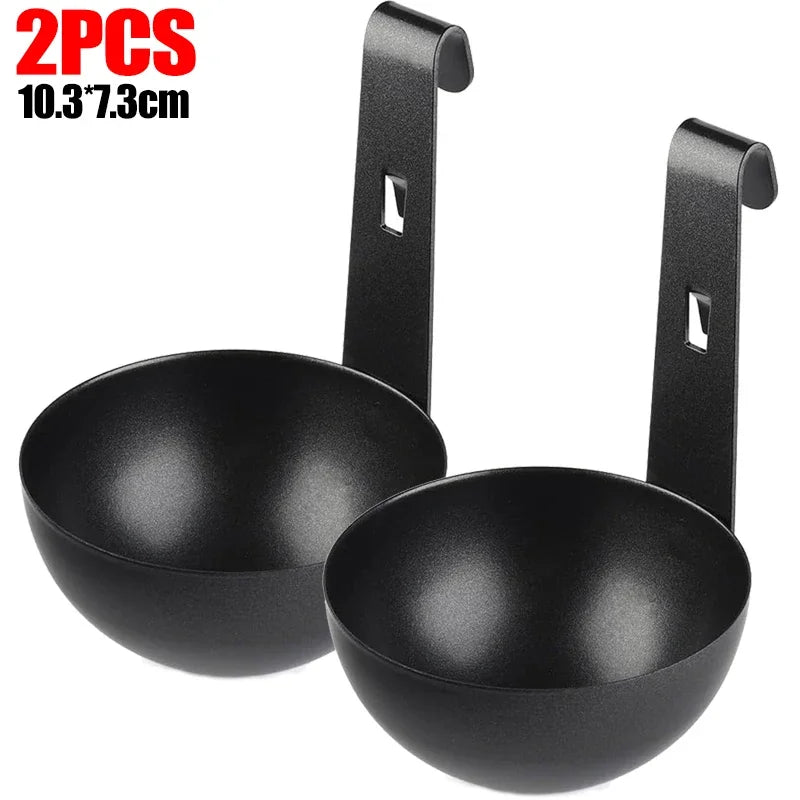 Stainless Steel Egg Poacher Nonstick Egg Boiling Mold With Hanger Hook  Kitchen Cooking  Steaming G 6