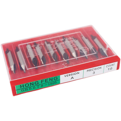 10Pcs HSS Center Drills Set (1mm-5mm), 60 Degree Combined Countersinks Angle Bit Tip Tool for Precision Drilling