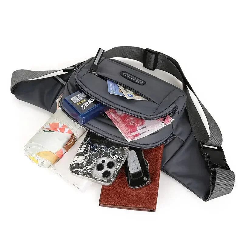 AntiTheft Waist Bag For Men Canvas Fanny Pack With Slim Fit Design  Perfect For Running Travel  Out 5