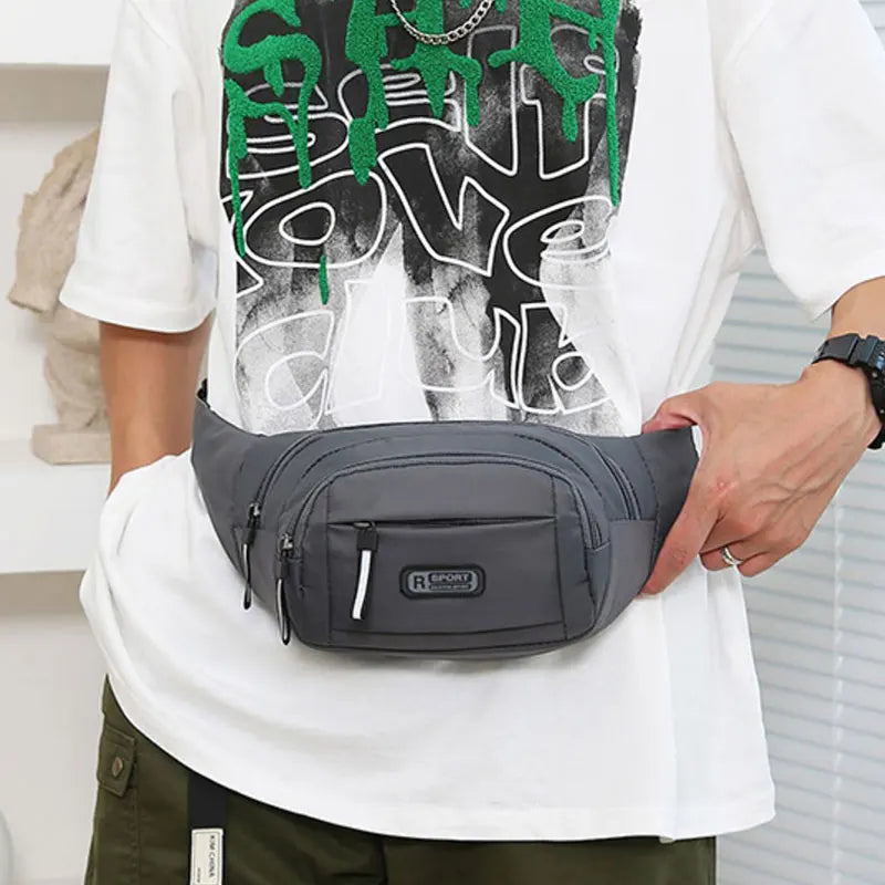 Anti-Theft Waist Bag for Men, Canvas Fanny Pack with Slim Fit Design | Perfect for Running, Travel & Outdoor Activities