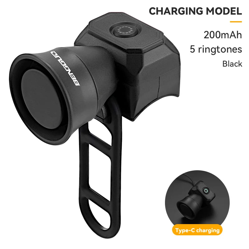 USB Rechargeable Bicycle Horn Waterproof Electronic Bike Bell For Mountain Bikes  Scooters  Loud Sa 5