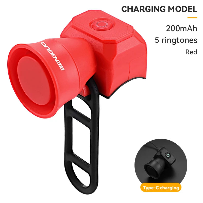 USB Rechargeable Bicycle Horn Waterproof Electronic Bike Bell For Mountain Bikes  Scooters  Loud Sa 6