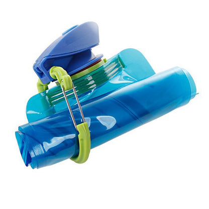 Flexible Reusable Travel Water Bottle Foldable Plastic Water Pouch Soft Flask Water Bag With Carabi 1
