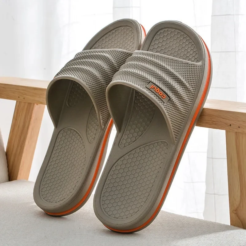 Mens EVA Non-Slip Bathroom Slippers, Soft & Comfortable Indoor Home Sandals for Summer Shower Wear