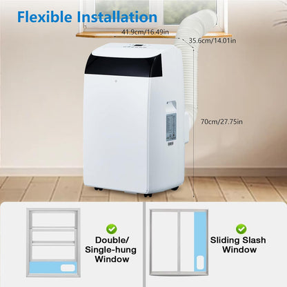 Portable Air Conditioners, Quiet Room AC Unit with Fan, Dehumidifier, Sleep Mode, Remote Control for Home