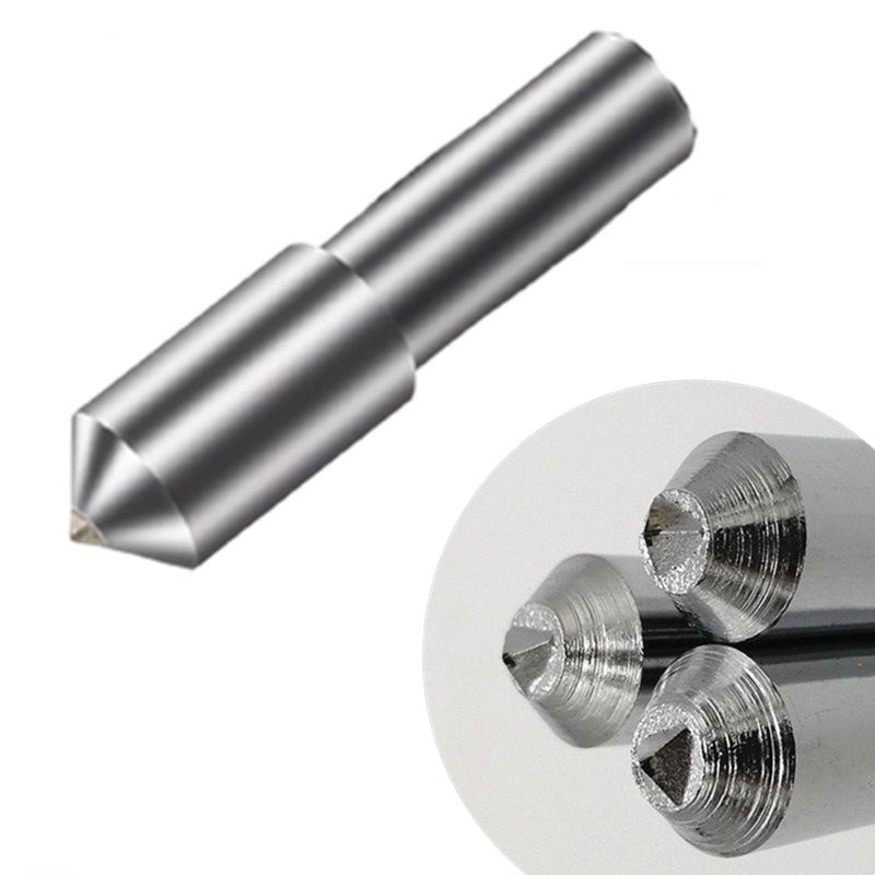 Triangle Diamond Dresser for Grinding Wheel – 12mm Single Point Dressing Pen with Tapered Tip for Grinder Stone Tool & A