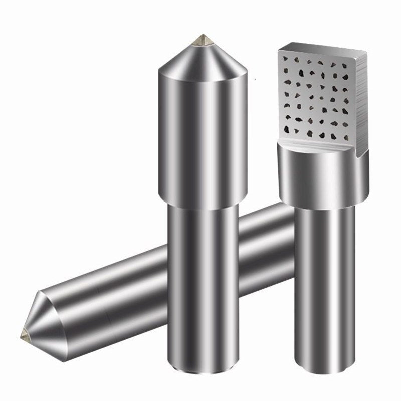 Triangle Diamond Dresser for Grinding Wheel – 12mm Single Point Dressing Pen with Tapered Tip for Grinder Stone Tool & A