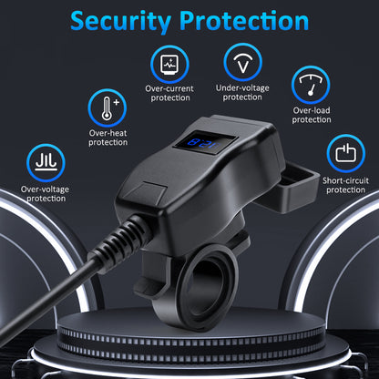 Waterproof Motorcycle USB Charger Anchtek 12V Quick Charge 30  PD Ports VehicleMounted Adapter 2