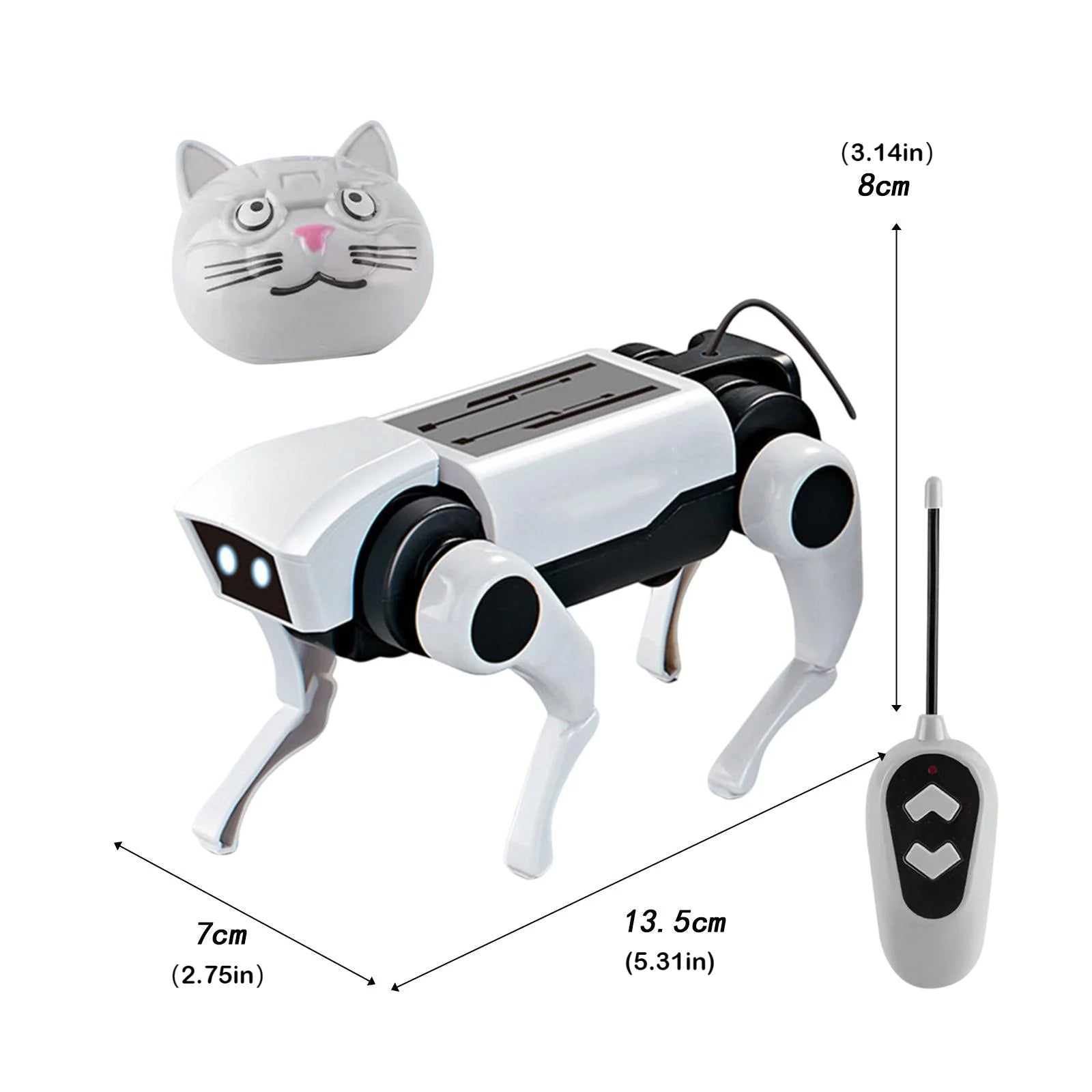 Interactive RC Robot Dog, Remote Control Electric Toy with DIY Assembly, Fun STEM Learning Gift for Boys & Children