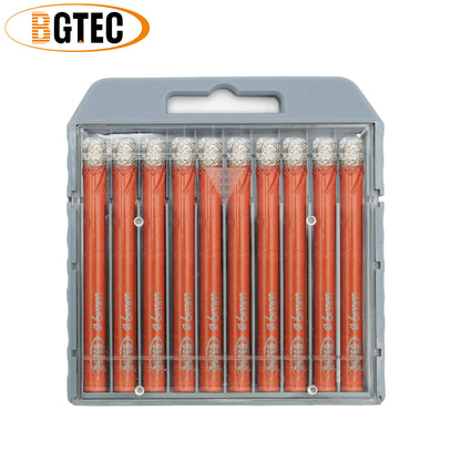 Diamond Drill Core Bits Round Shank, Granite Marble Tile Masonry, Vacuum Brazed Mini Dry Drilling Dia 6 or 8mm