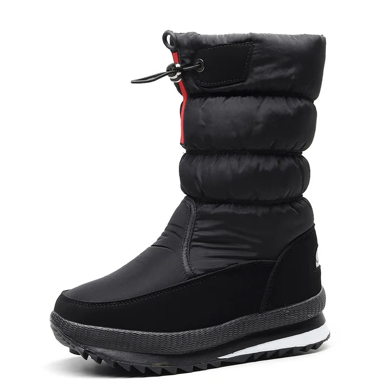 Womens Faux Fur Ankle Boots Chunky Platform Winter Boots Silver Thick Plush Waterproof Snow Shoes W 5