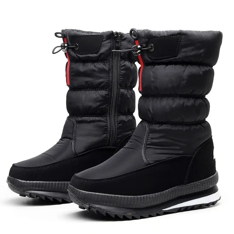 Womens Faux Fur Ankle Boots Chunky Platform Winter Boots Silver Thick Plush Waterproof Snow Shoes W 7