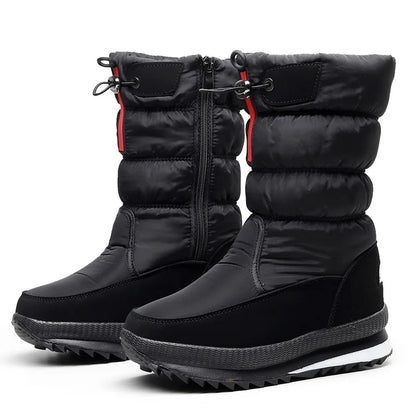 Womens Faux Fur Ankle Boots Chunky Platform Winter Boots Silver Thick Plush Waterproof Snow Shoes W 7