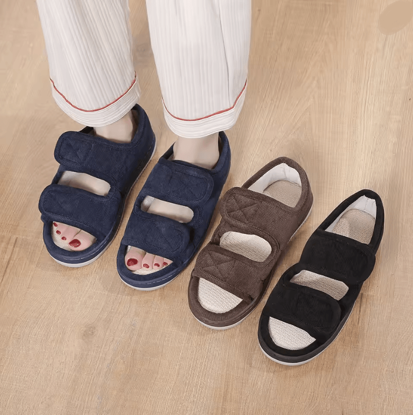 ComfortCare Adjustable Diabetic Open-Toe Sandals