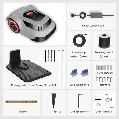 Redkey Robotic Lawn Mower, Smart Lawn Mower Robot Automatic Cutting, App Control, Climbing Power