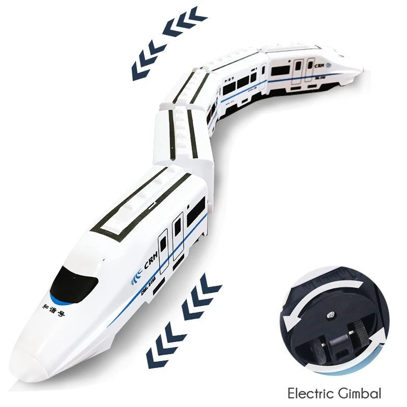 Interactive Electric Model Train Toy For Kids DIY HighSpeed Railway Set With Realistic Sound  Light 1