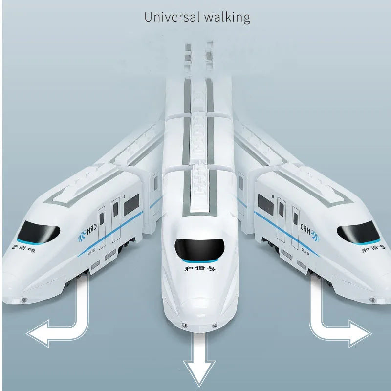 Interactive Electric Model Train Toy For Kids DIY HighSpeed Railway Set With Realistic Sound  Light 2